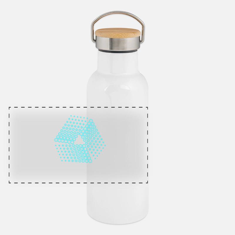 abstract dots Panoramic Thermal Bottle with Bamboo Lid