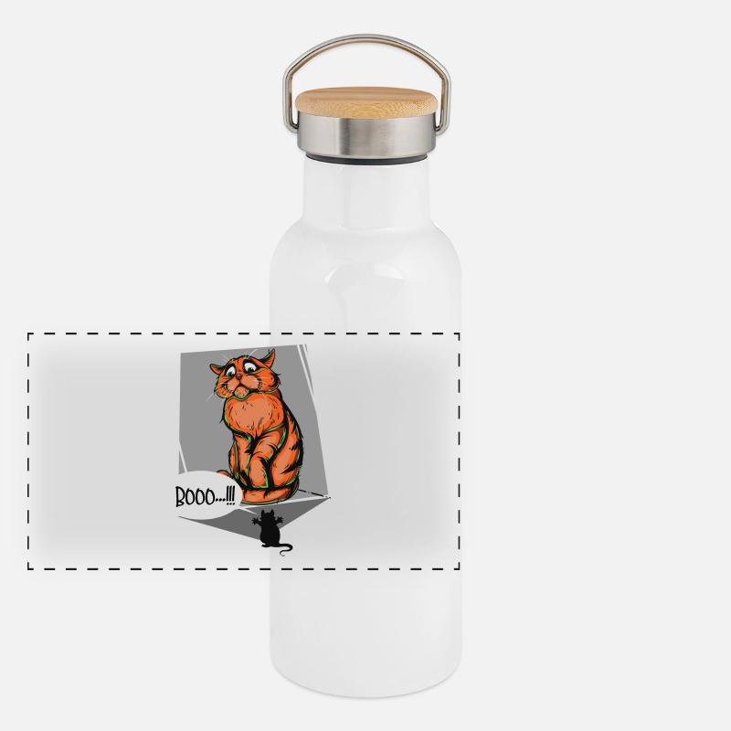 Panorama Thermosflasche mit Bambusdeckel