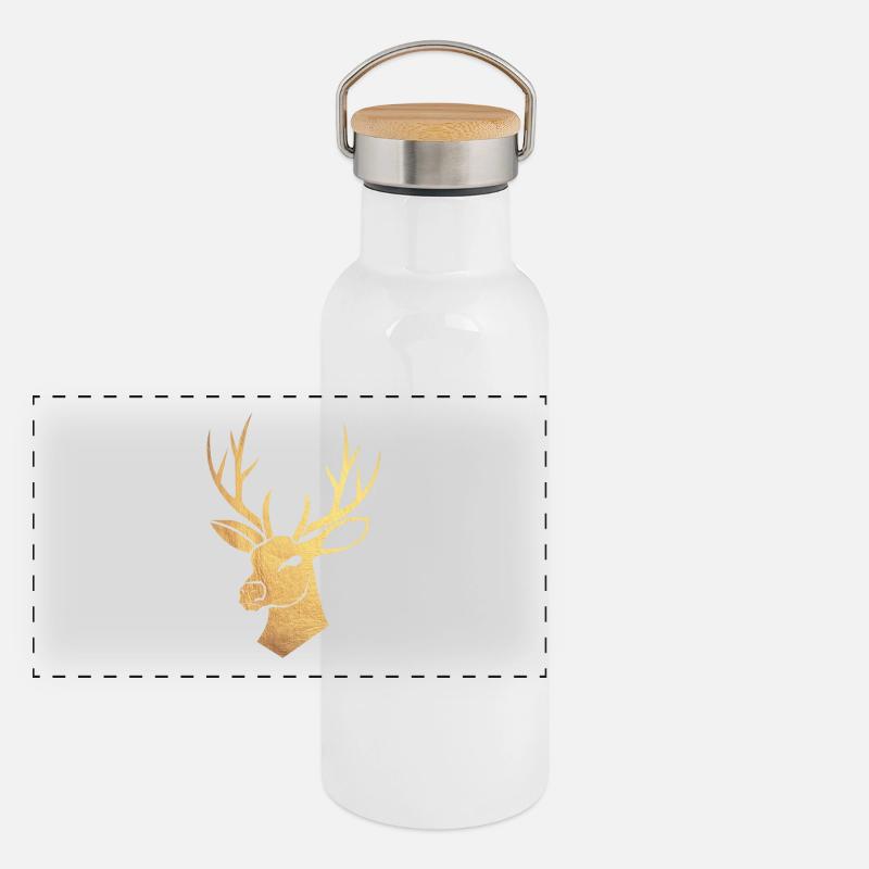 Golden stag Panoramic Thermal Bottle with Bamboo Lid