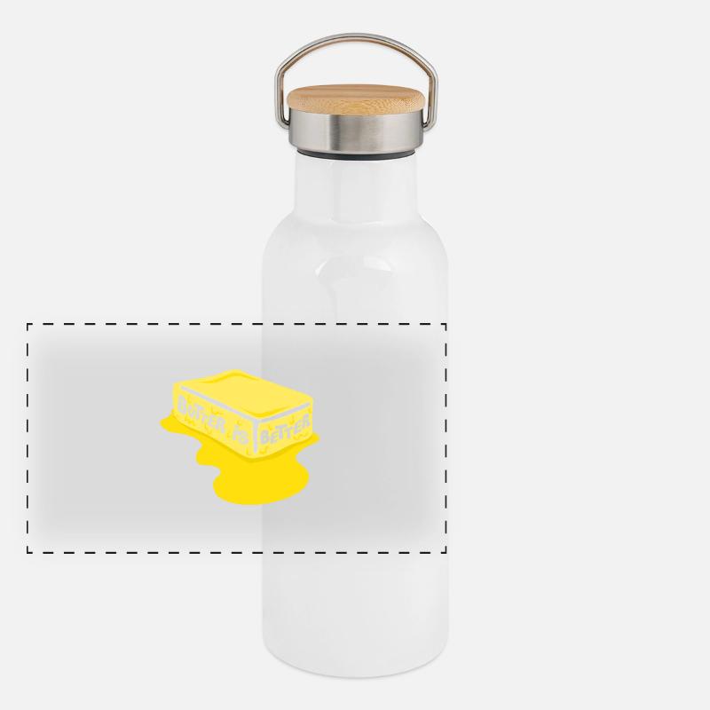 Butter ist besser Great Chef Cooking Panorama Thermosflasche mit Bambusdeckel