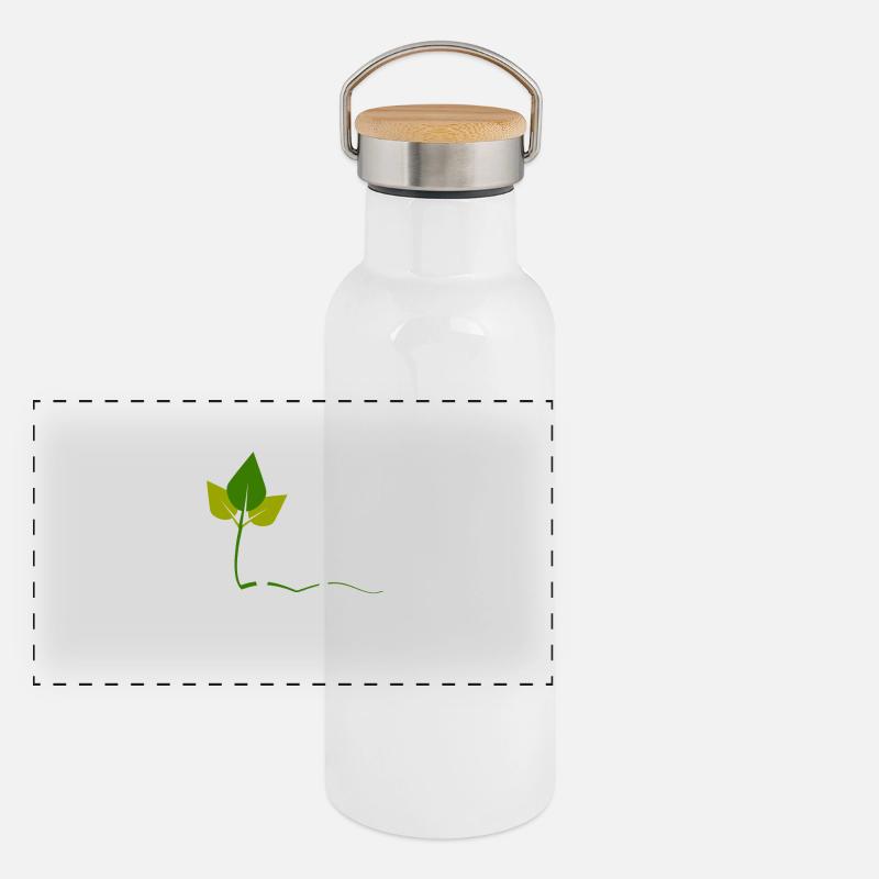 Vegan Panorama Thermosflasche mit Bambusdeckel