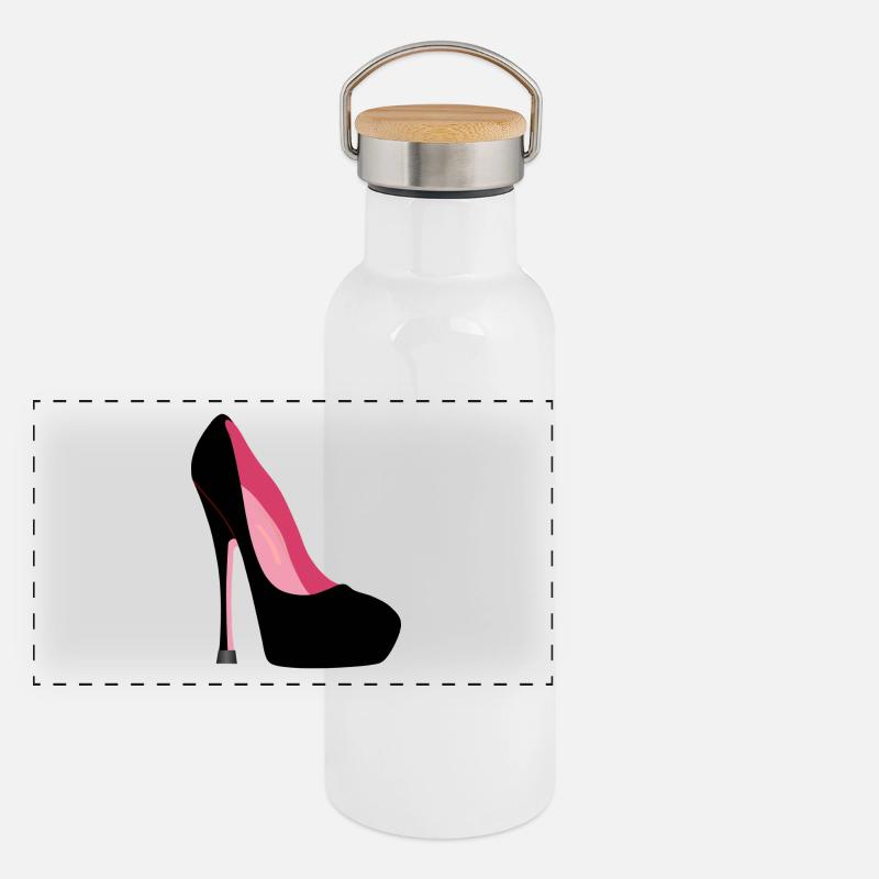 Stiletto High Heels Panoramic Thermal Bottle with Bamboo Lid