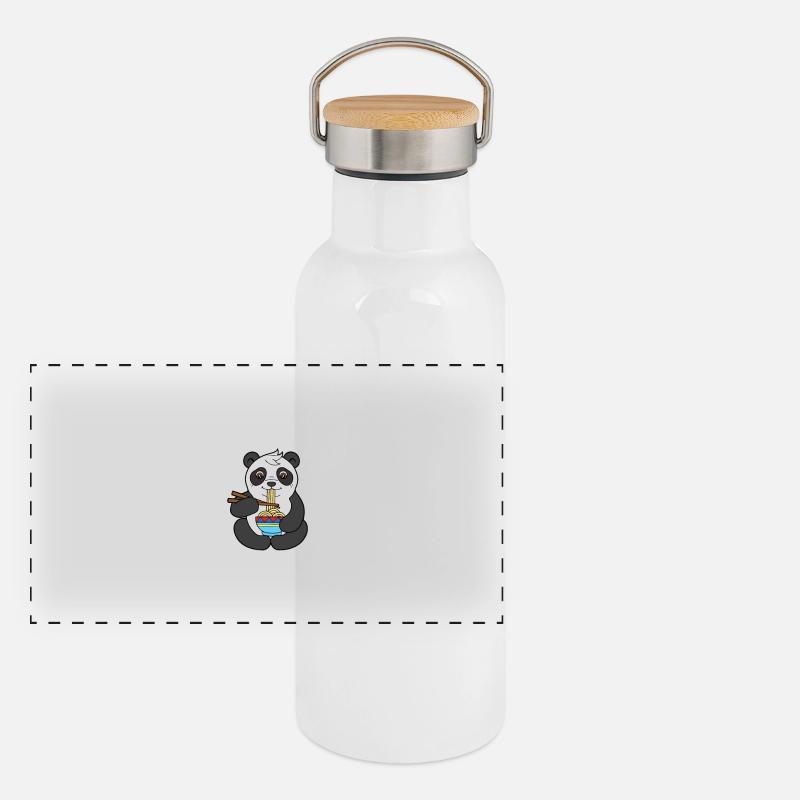 Pho-echte Panda-Suppe-vietnamesisches Nahrungsmittelgeschenk Panorama Thermosflasche mit Bambusdeckel