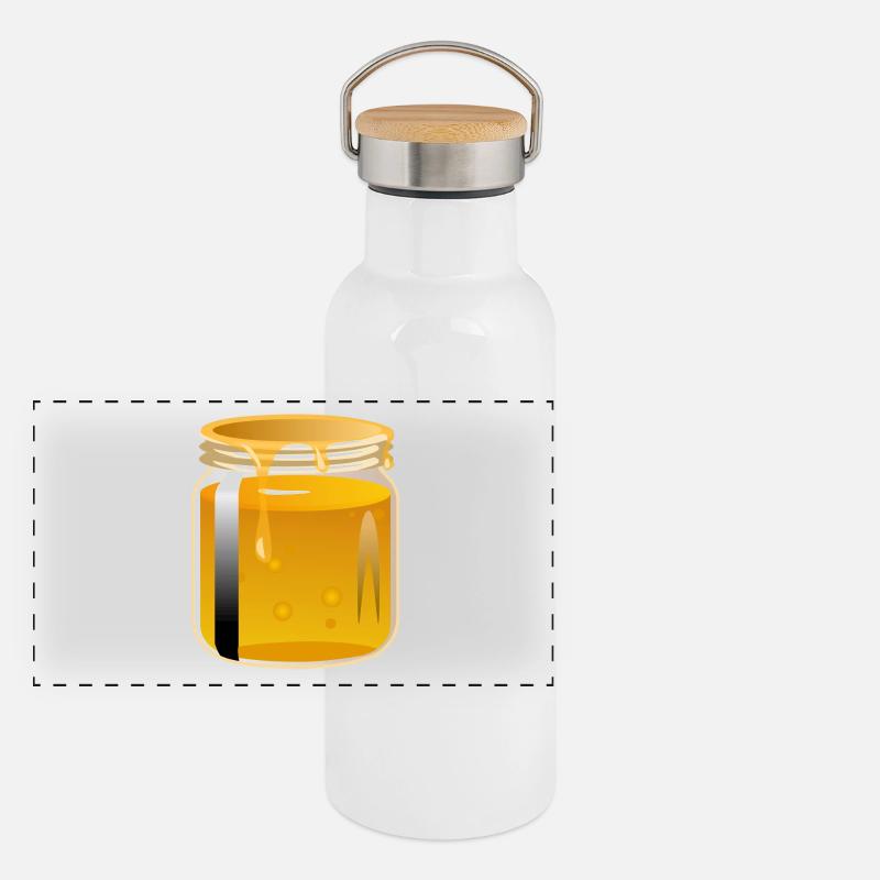 Panorama Thermosflasche mit Bambusdeckel