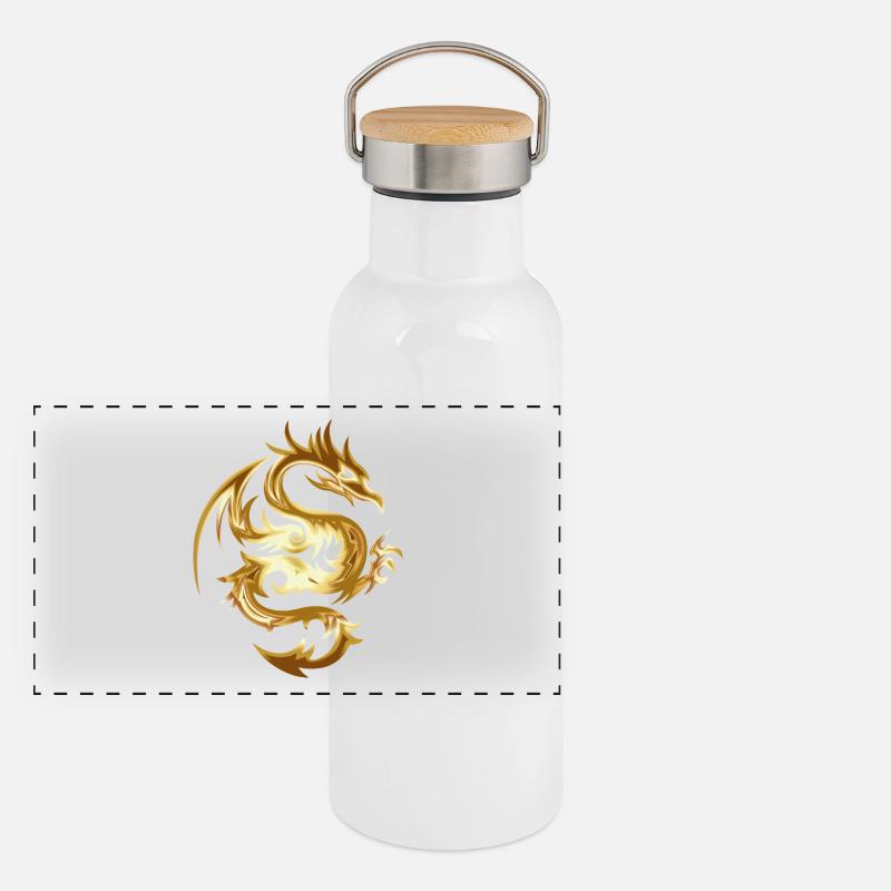 dragon Gourde isotherme avec bouchon en bambou