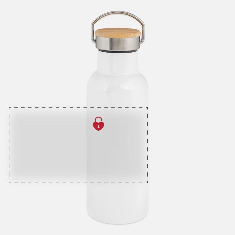 Lock Heart Panoramic Thermal Bottle with Bamboo Lid