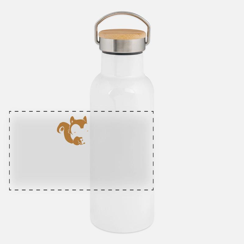 Ich zerstöre Panorama Thermosflasche mit Bambusdeckel