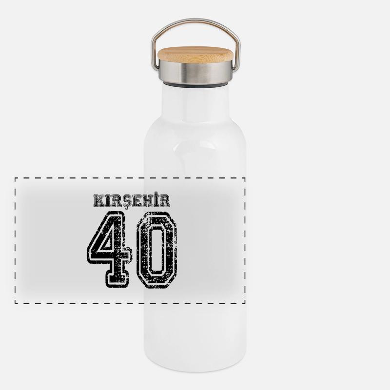 40 plaque d'immatriculation Kirsehir turque comme un cadeau Gourde isotherme avec bouchon en bambou