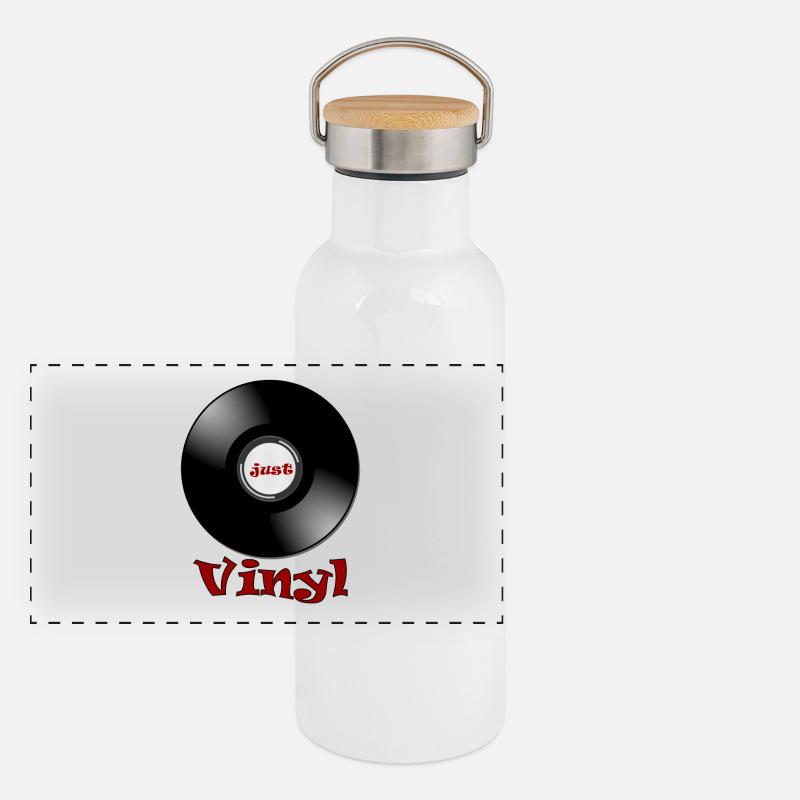 Disque vinyle - platine Gourde isotherme avec bouchon en bambou