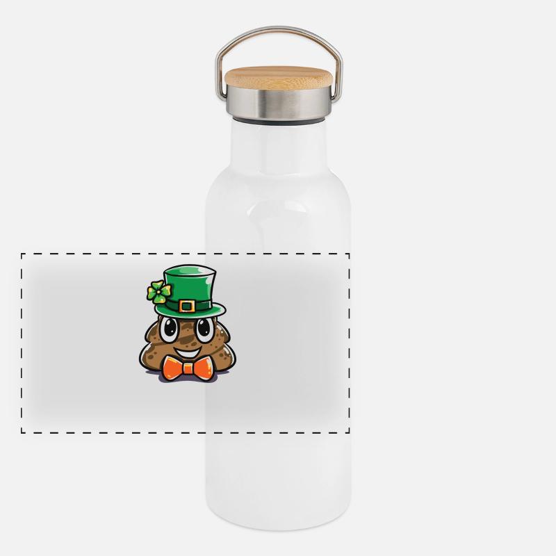 St Patricks tenue jour bière cadeau Irlande Merde Gourde isotherme avec bouchon en bambou