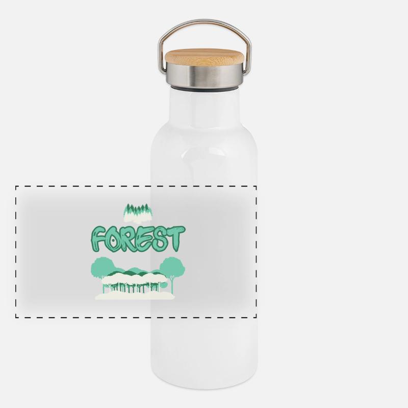 Forest nature ranger Panoramic Thermal Bottle with Bamboo Lid