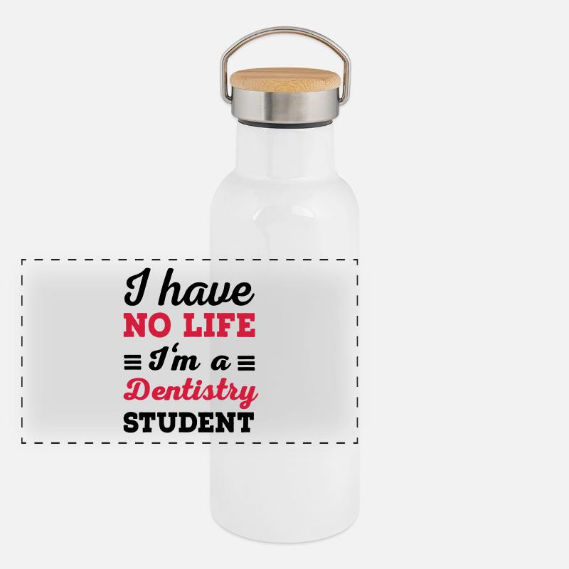 Zahnarzt Panorama Thermosflasche mit Bambusdeckel