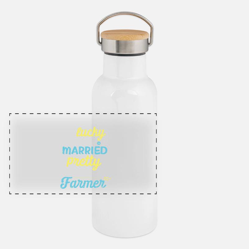 Pretty awesome farmer Panoramic Thermal Bottle with Bamboo Lid