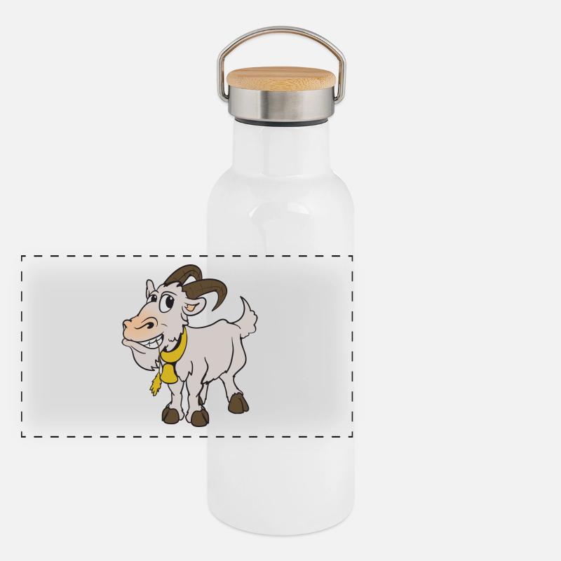 chèvre de chèvre Gourde isotherme avec bouchon en bambou