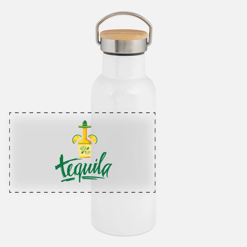 Tequila gift idea Panoramic Thermal Bottle with Bamboo Lid