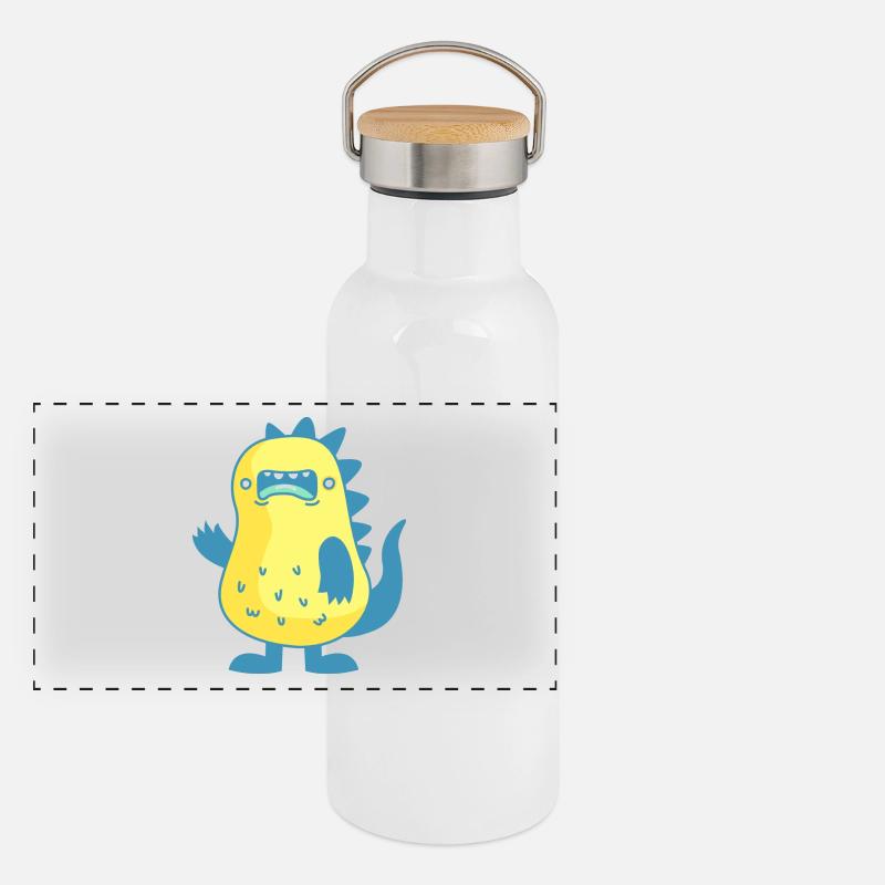 Panorama Thermosflasche mit Bambusdeckel