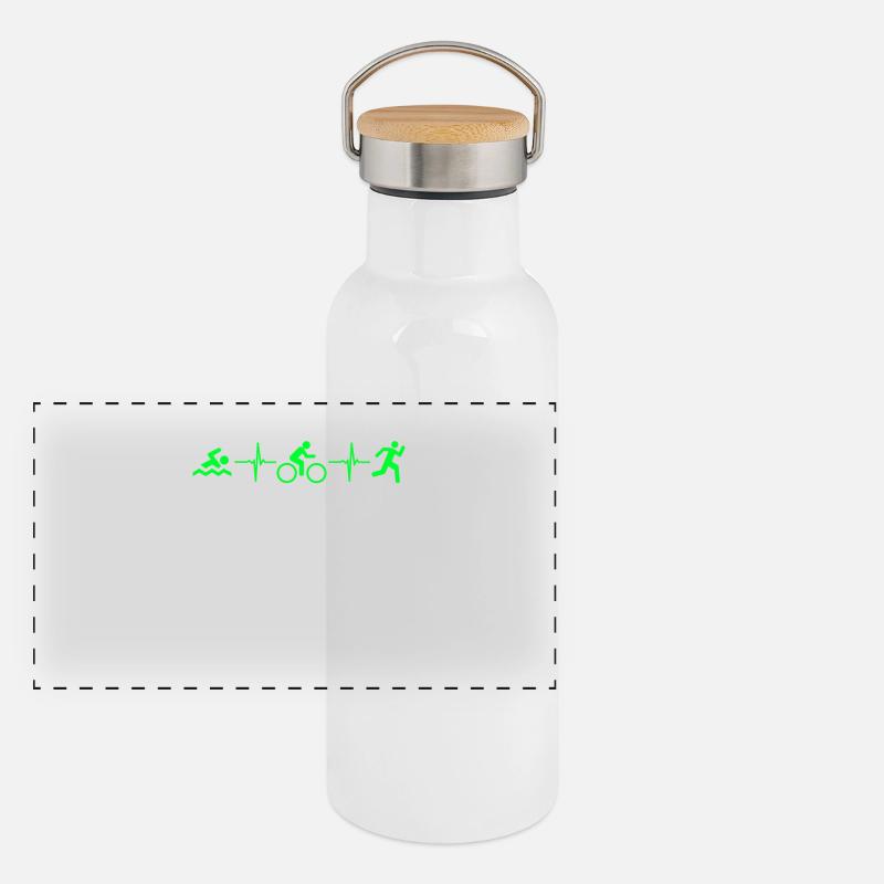 Athlete, triathlon triathlete gift Panoramic Thermal Bottle with Bamboo Lid