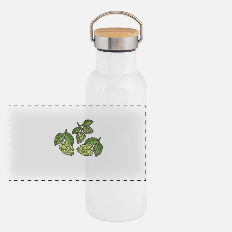 houblon Gourde isotherme avec bouchon en bambou