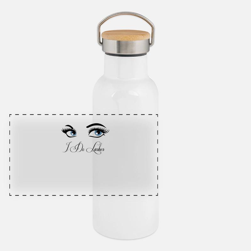 je fais des cils Gourde isotherme avec bouchon en bambou