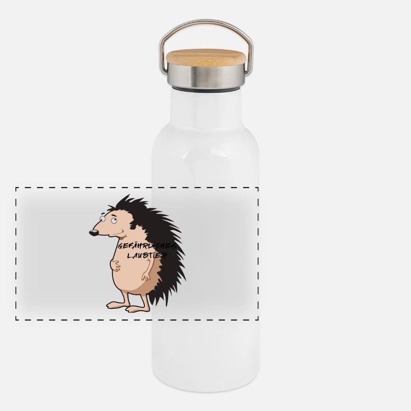 Igel Panorama Thermosflasche mit Bambusdeckel