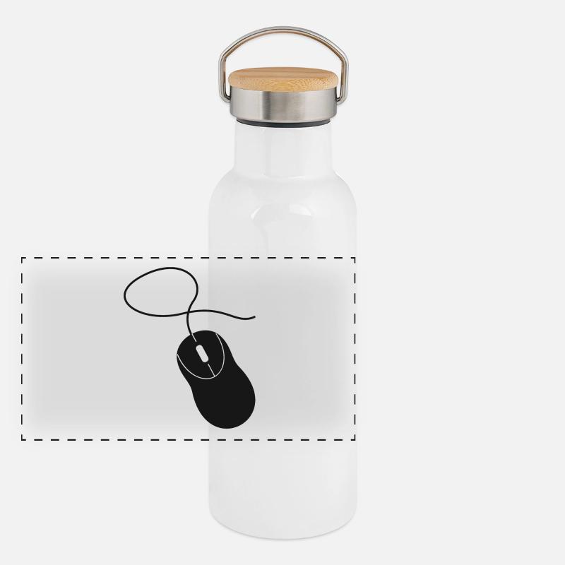 Panorama Thermosflasche mit Bambusdeckel