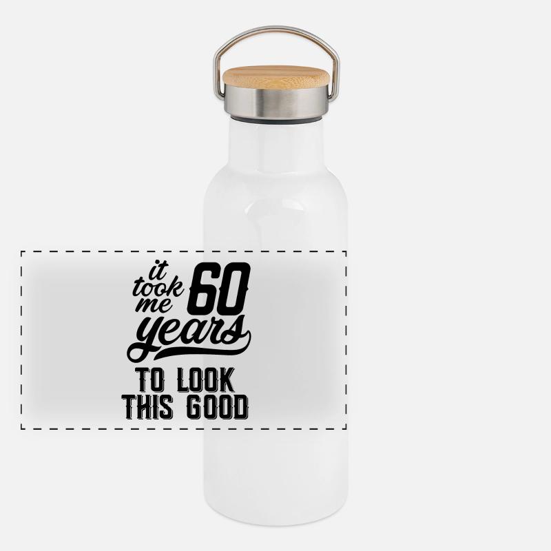 60 Jahre Panorama Thermosflasche mit Bambusdeckel