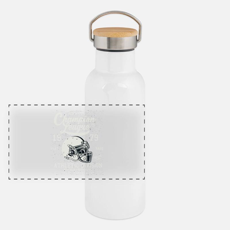 Champion League Panorama Thermosflasche mit Bambusdeckel