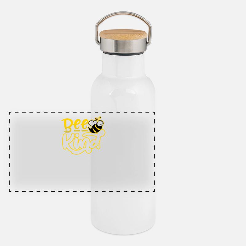 Anti-Mobbing-Bewusstseins-Geschenk Panorama Thermosflasche mit Bambusdeckel