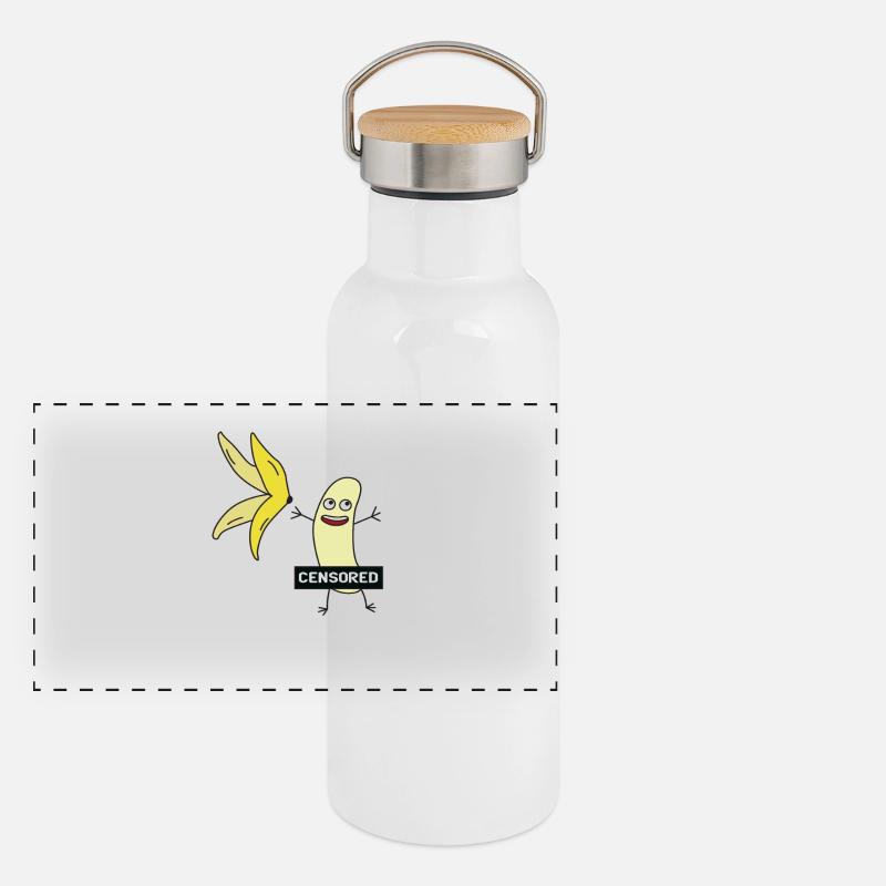 Fruit fruit funny gift vegetarian vegan Panoramic Thermal Bottle with Bamboo Lid