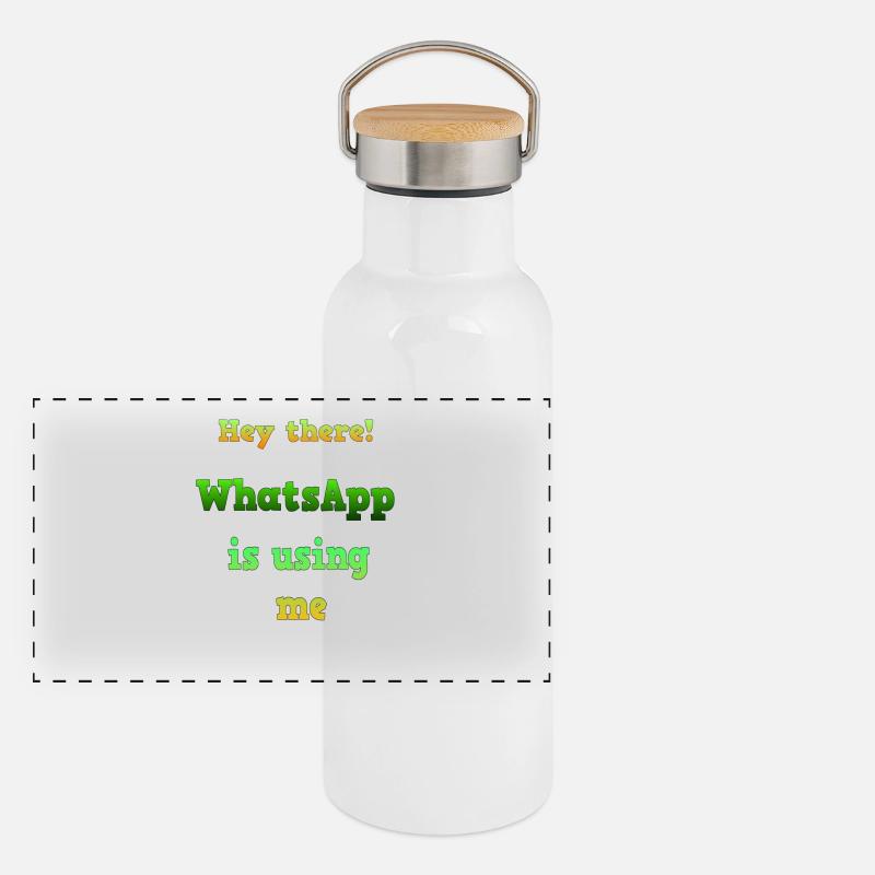 Panorama Thermosflasche mit Bambusdeckel
