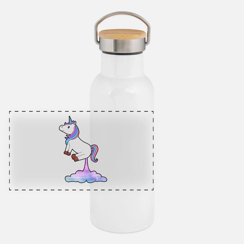 Unicorn chiot pet cadeau idée Gourde isotherme avec bouchon en bambou