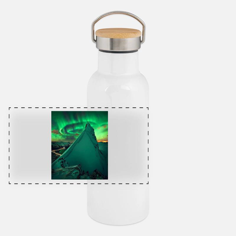 Lumière polaire Gourde isotherme avec bouchon en bambou