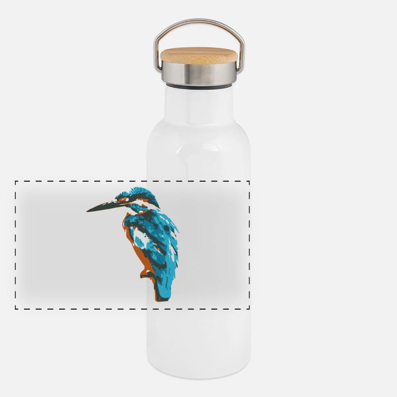 martin-pêcheur Gourde isotherme avec bouchon en bambou