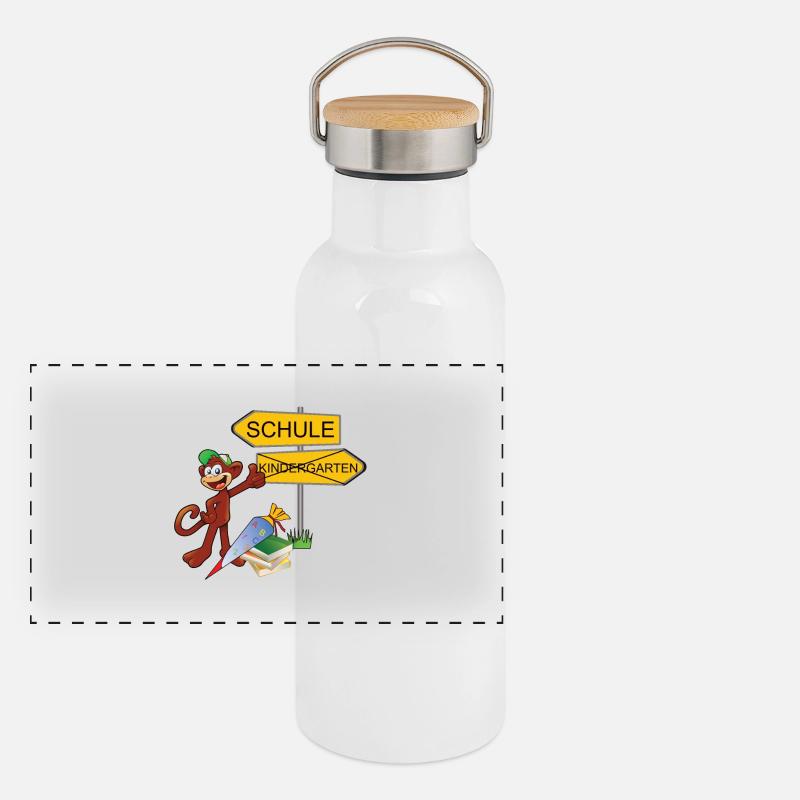 Enrollment monkey Panoramic Thermal Bottle with Bamboo Lid