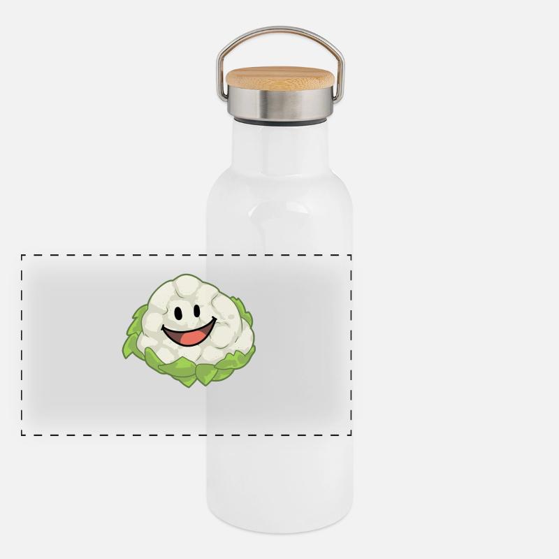 Chou-fleur Chou Légumes Végétalien Sain Gourde isotherme avec bouchon en bambou