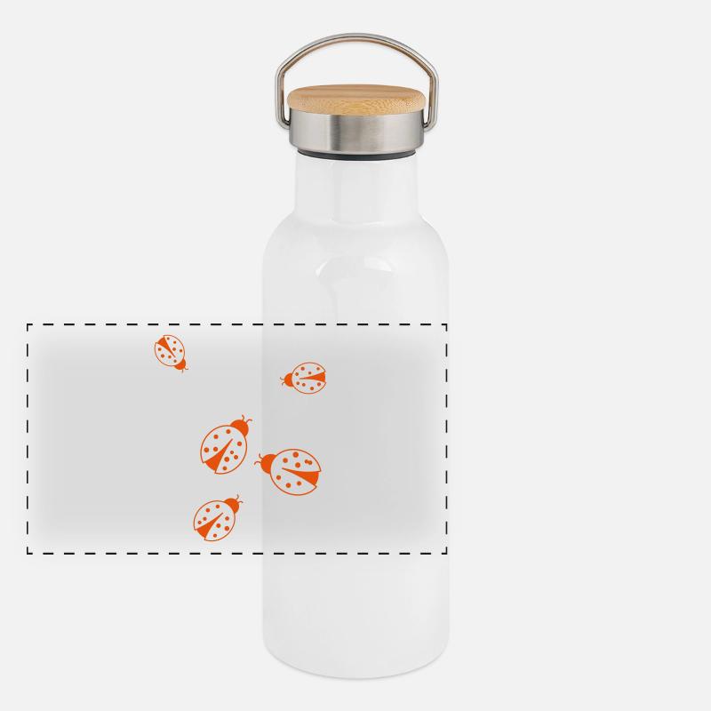 coccinelle_ce2 Gourde isotherme avec bouchon en bambou