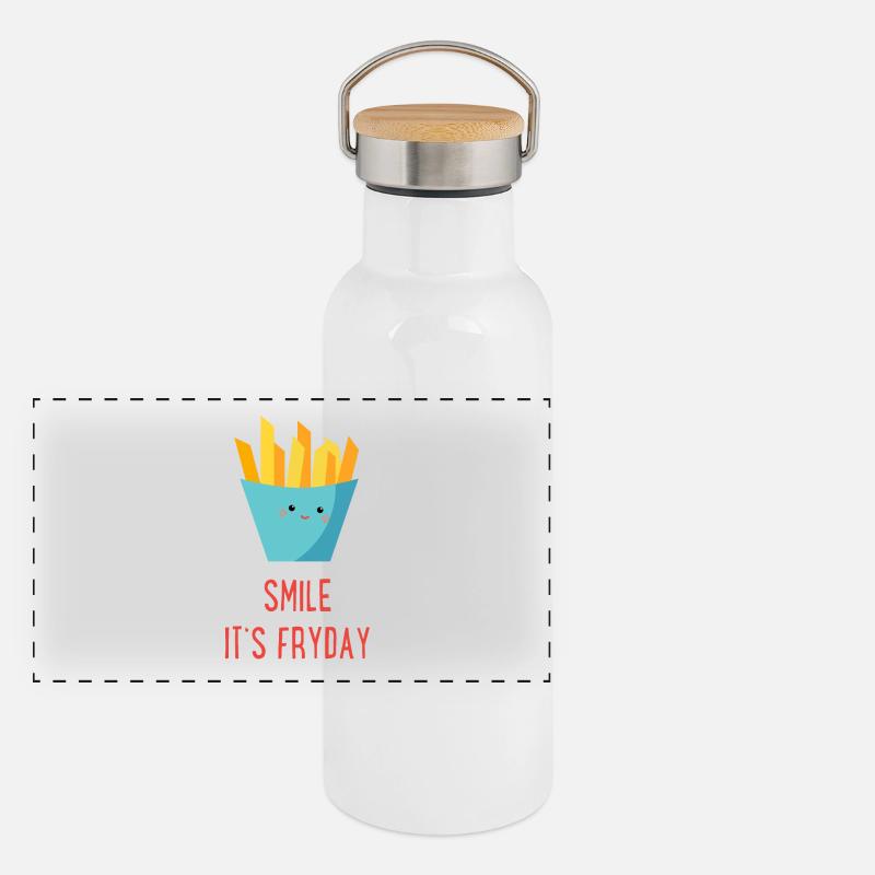 Frites Gourde isotherme avec bouchon en bambou