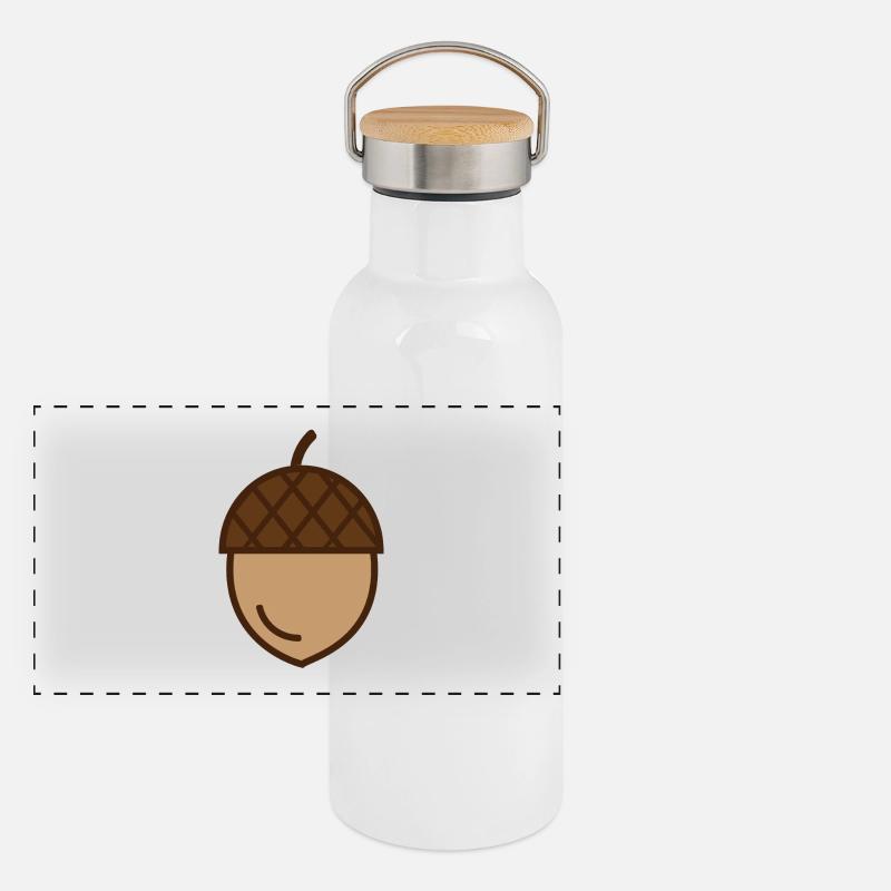Eichel Panorama Thermosflasche mit Bambusdeckel