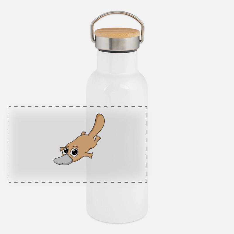 ornithorynque Gourde isotherme avec bouchon en bambou