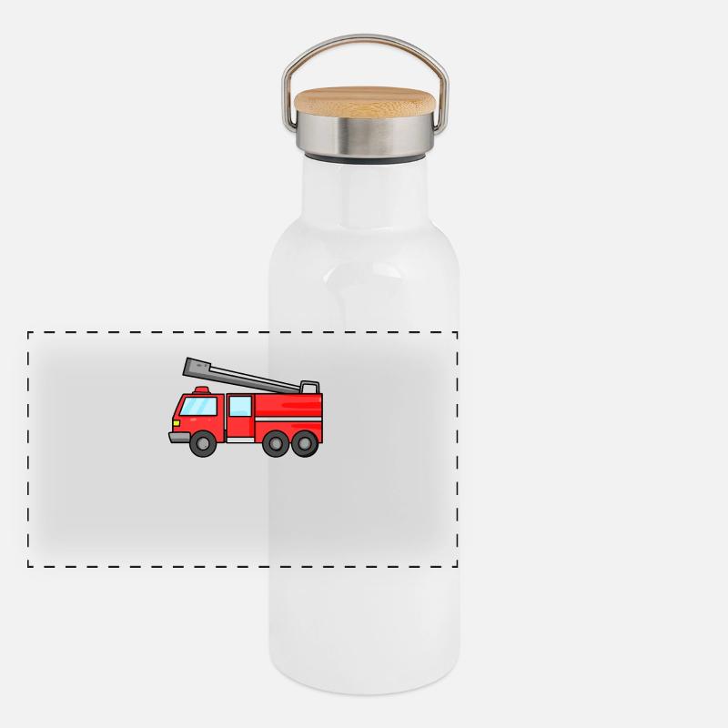 Pompiers Gourde isotherme avec bouchon en bambou