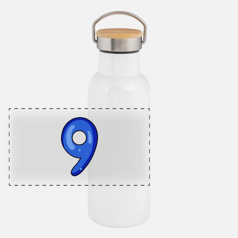 9 Gourde isotherme avec bouchon en bambou