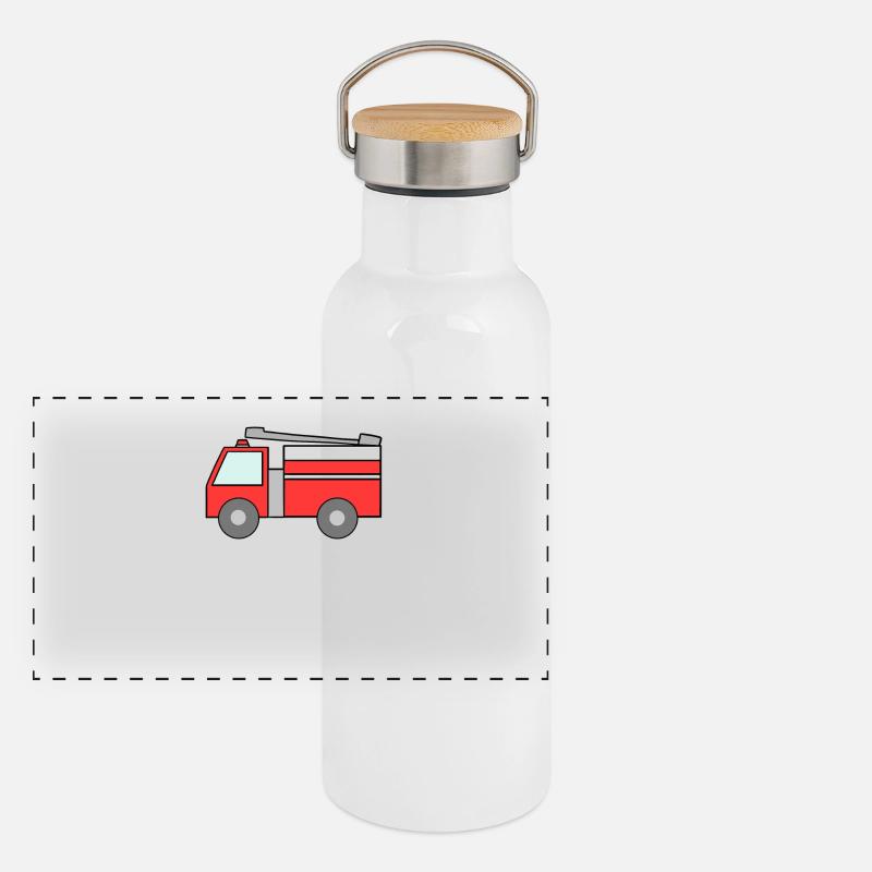 fire brigade Panoramic Thermal Bottle with Bamboo Lid
