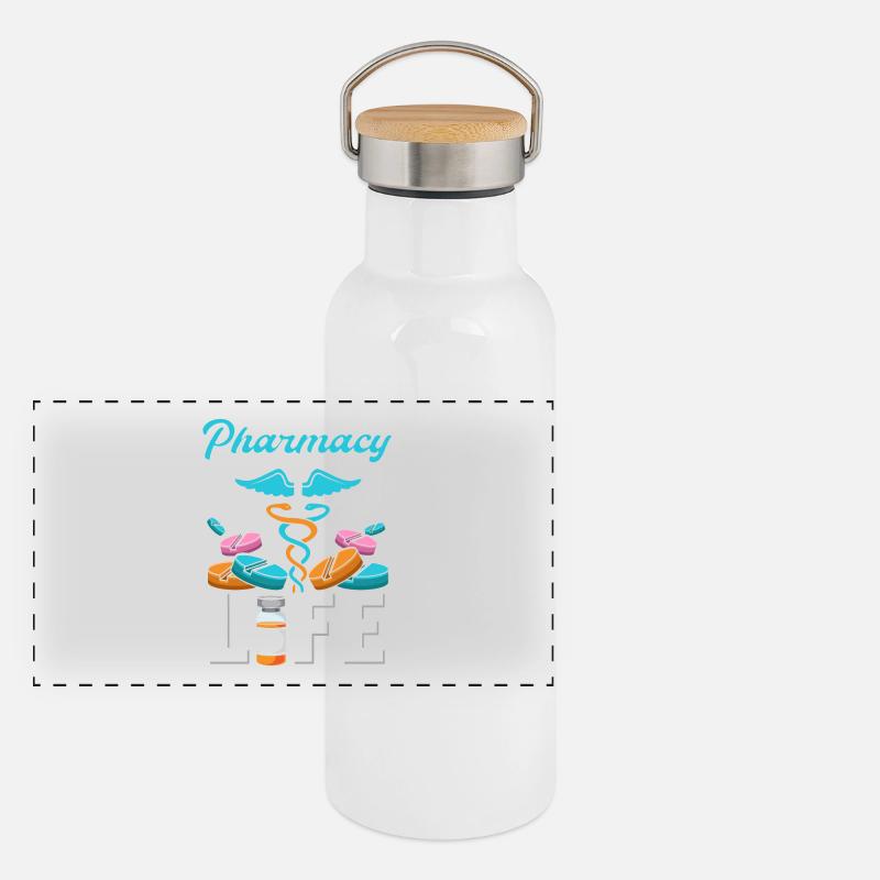 Pharmacist Pharmacy Life Pharmacy Pharmacy Student Panoramic Thermal Bottle with Bamboo Lid