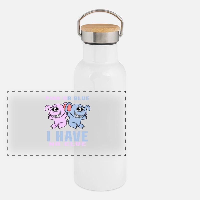 Rose ou bleu Gourde isotherme avec bouchon en bambou