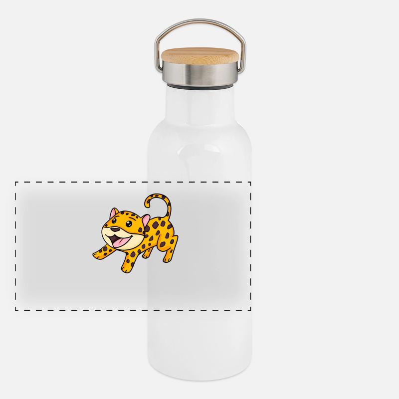 Jaguar Gourde isotherme avec bouchon en bambou