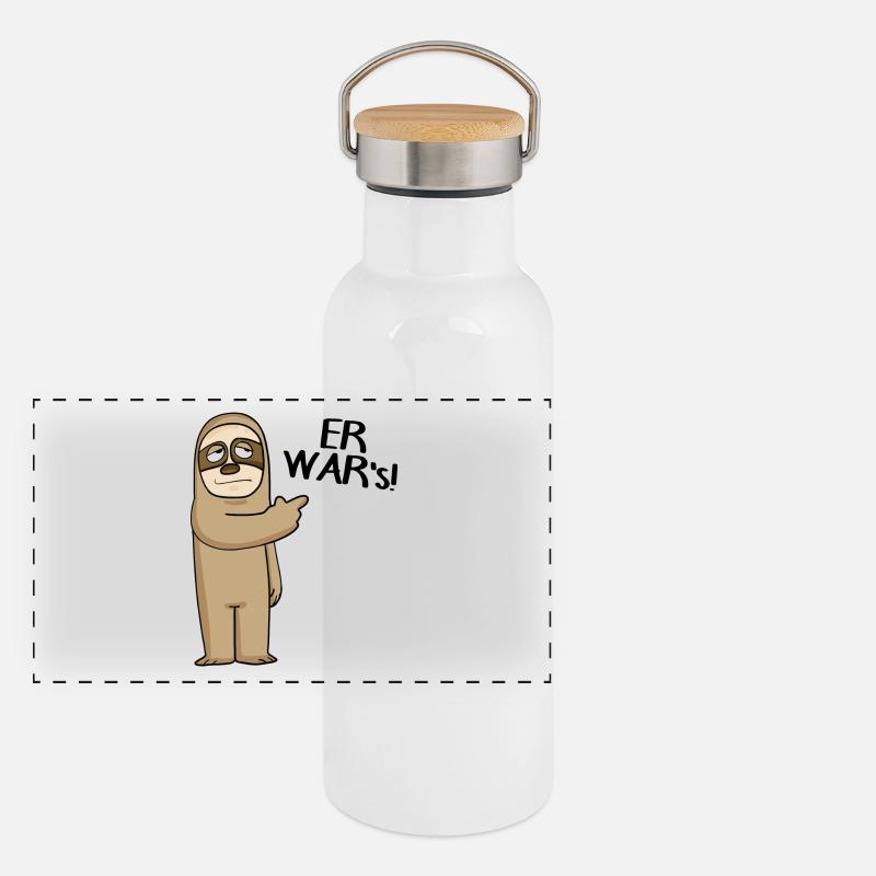 Er wars - Er war´s Panorama Thermosflasche mit Bambusdeckel