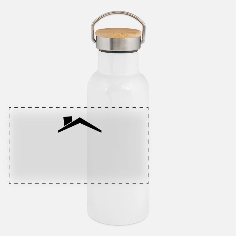 Haus Dach Panorama Thermosflasche mit Bambusdeckel