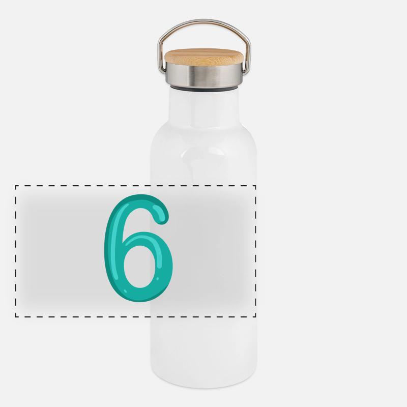 6 Gourde isotherme avec bouchon en bambou