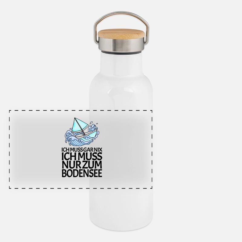Panorama Thermosflasche mit Bambusdeckel