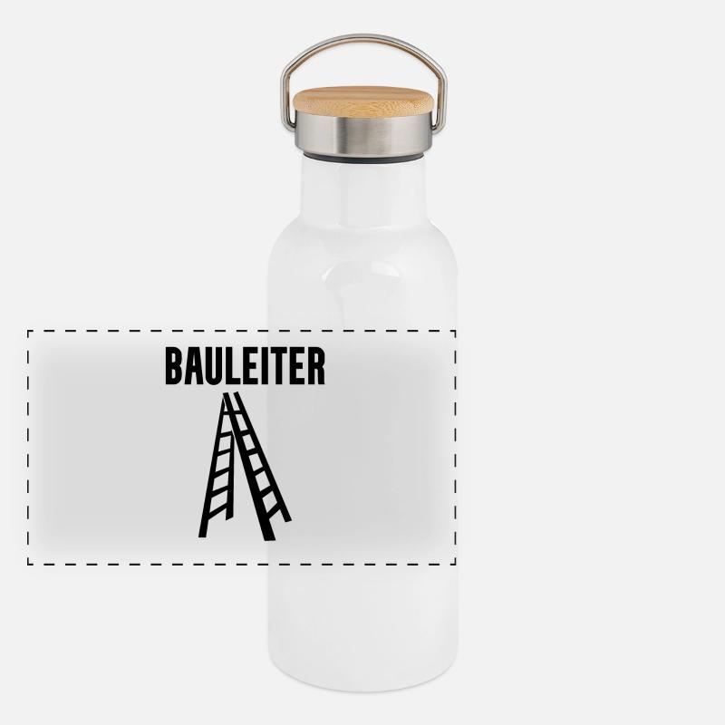 Bauleiter Panorama Thermosflasche mit Bambusdeckel